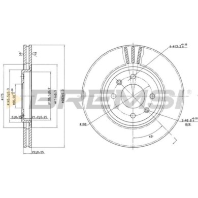 CD6489V.JPG Coppia Dischi Freno Anteriore 92059600 Citroen Xantia (x1 X2) Ventilato