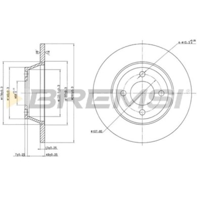 CD6518S.JPG Coppia Dischi Freno Anteriore 92060400 Audi 80 80 Avant Pieno