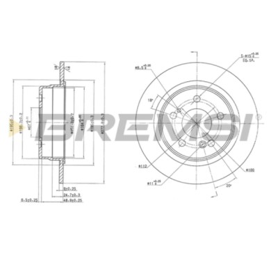 CD6548S.JPG Coppia Dischi Freno Posteriore 92058000 Mercedes-benz 190 Sl Fiat Doblo Mpv/space Wagon Pieno
