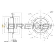 CD6548S.JPG Coppia Dischi Freno Posteriore 92058000 Mercedes-benz 190 Sl Fiat Doblo Mpv/space Wagon Pieno