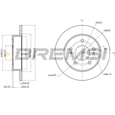 CD6549S.JPG Coppia Dischi Freno Posteriore 92070000 Nissan Maxima Iii Pieno
