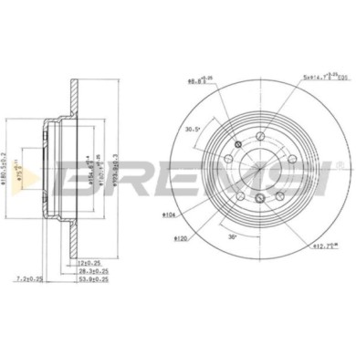 CD6553S.JPG Coppia Dischi Freno Posteriore 92058400 Bmw 8 7 Fiat Palio Weekend Pieno