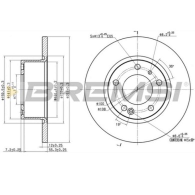 CD6554S.JPG Coppia Dischi Freno Posteriore 92059900 Citroën Xm Break Xm Pieno