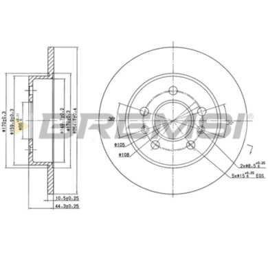 CD6556S.JPG Coppia Dischi Freno Posteriore 92065100 Fiat Palio Renault Laguna I Laguna I Grandtour Safrane I Safrane Ii Pieno