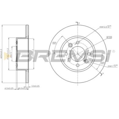 CD6557S.JPG Coppia Dischi Freno Posteriore 98200 Renault 25 18 Variable Pieno