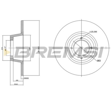 CD6559S.JPG Coppia Dischi Freno Anteriore 08569010 Triumph Tr 7 Coupé Tr 7 Pieno