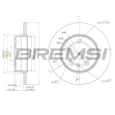 CD6560S.JPG Coppia Dischi Freno Posteriore 92056900 Mercedes-benz Classe S Fiat Palio Weekend Pieno