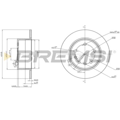 CD6561S.JPG Coppia Dischi Freno Posteriore 92066300 Opel Vectra A Calibra A Vauxhall Cavalier Mk Iii Tre Volumi Calibra Pieno