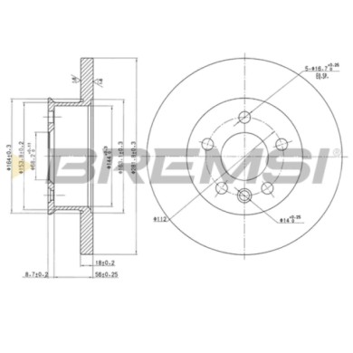 CD6562S.JPG Coppia Dischi Freno Anteriore 92058500 Volkswagen Transporter T4 Autobus (70b 70c 7db 7dk 70j 70k 7dc 7