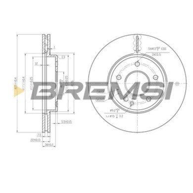 CD6588V.JPG Coppia Dischi Freno Anteriore 92059400 Mercedes-benz Classe C Classe C T-model Fiat Strada Pick-up Ventilato