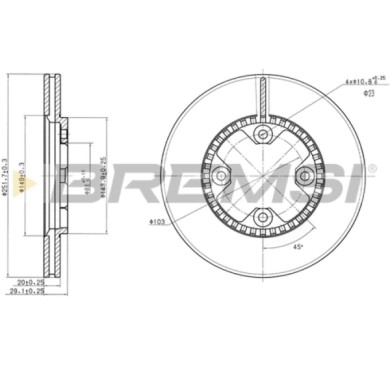 CD6590V.JPG Coppia Dischi Freno Anteriore 09492110 Nissan 280 Zx,zxt Ventilato