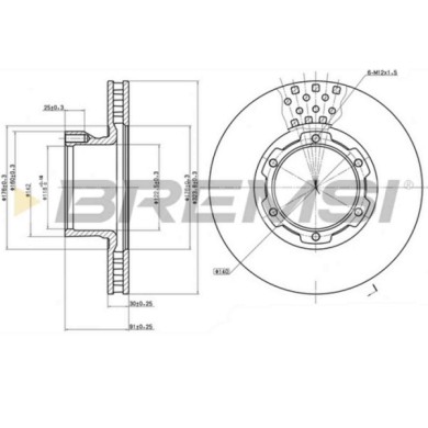 CD6632V.JPG Coppia Dischi Freno Anteriore 92038800 Mercedes-benz T2/ln1 Cabina Con Motore Ventilato S.f. Brembo 2x60