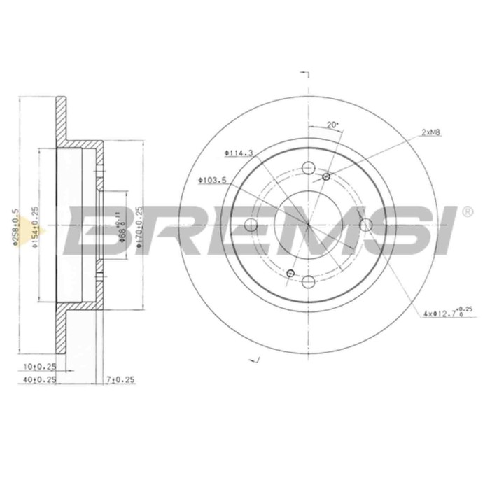 CD6659S.JPG Coppia Dischi Freno Posteriore 08485210 Nissan Bluebird Bluebird Tre Volumi 280 Zx,zxt Silvia Pieno