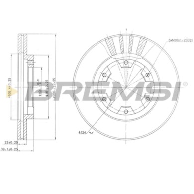 CD6660V.JPG Coppia Dischi Freno Anteriore 92070100 Nissan Pick-up Ventilato