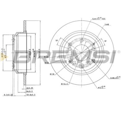 CD6672S.JPG Coppia Dischi Freno Posteriore 92078400 Acura Legend Coupé Pieno