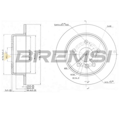 CD6684S.JPG Coppia Dischi Freno Posteriore 92079300 Toyota Camry (v1) Pieno
