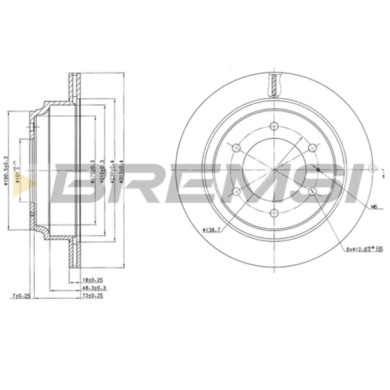 CD6695V.JPG Coppia Dischi Freno Posteriore 92091600 Opel Frontera A (u92) Ventilato