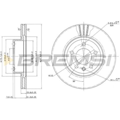 CD6697V.JPG Coppia Dischi Freno Anteriore 92066900 Opel Omega B Omega B Station Wagon Vauxhall Omega (b) Tre Volumi Omega (b) St