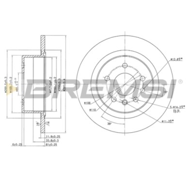 CD6698S.JPG Coppia Dischi Freno Posteriore 92067000 Opel Omega B Omega B Station Wagon Vauxhall Omega (b) Tre Volumi Omega (b) S