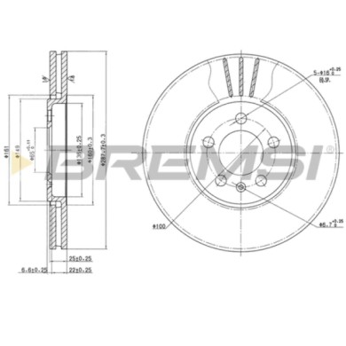 CD6706V.JPG Coppia Dischi Freno Anteriore 92072800 Volkswagen Passat Golf Iii Vento Passat Variant Golf Iii Variant Nero