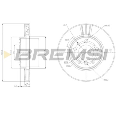 CD6712V.JPG Coppia Dischi Freno Anteriore 92067400 Bmw 5 5 Touring Ventilato