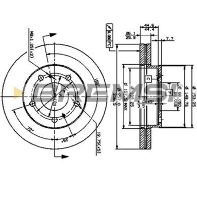 CD6722V.JPG Coppia Dischi Freno Anteriore 92074800 Nissan Serena Datsun 180 B Vanette Cargo Furgonato Vanette Cargo Autobus Ldv 