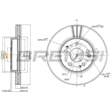 CD6725V.JPG Coppia Dischi Freno Anteriore 92060000 Mercedes-benz Classe E (w124) Ventilato