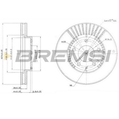 CD6738V.JPG Coppia Dischi Freno Anteriore 92079200 Mazda Xedos 9 Mpv Ii Ventilato