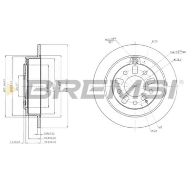 CD6739S.JPG Coppia Dischi Freno Posteriore 92093000 Mazda Xedos 9 Pieno