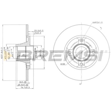 CD6752S.JPG Coppia Dischi Freno Posteriore 92081200 Renault Clio I Clio Ii Thalia I Pieno