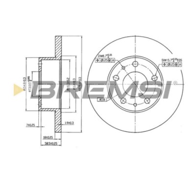 CD6758S.JPG Coppia Dischi Freno Anteriore 92073700 Peugeot Boxer Autobus (230p)