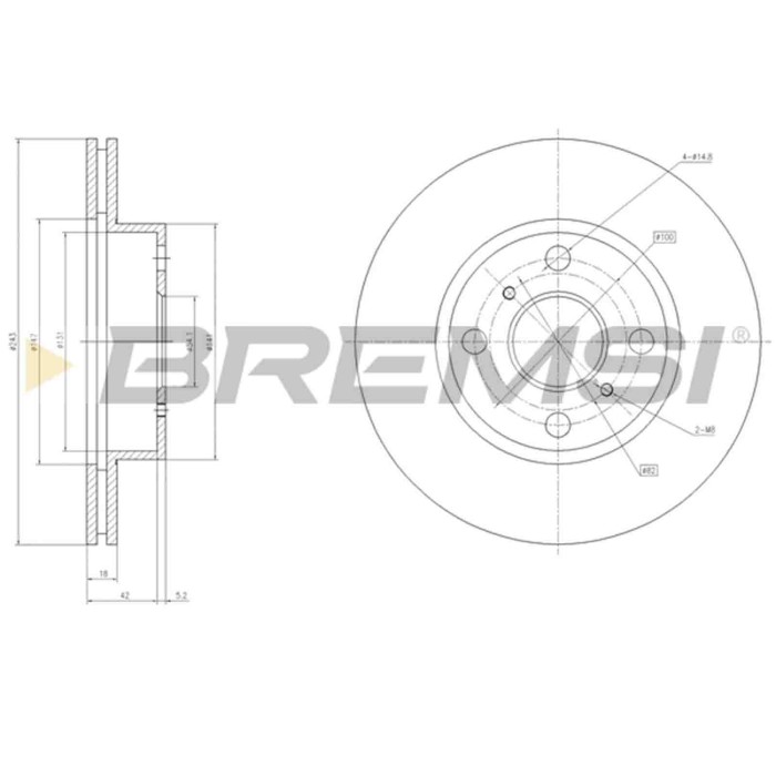 CD6775V.JPG Coppia Dischi Freno Anteriore 92094100 Toyota Corolla Fx Compact Corolla Daihatsu Charade Iv Ventilato