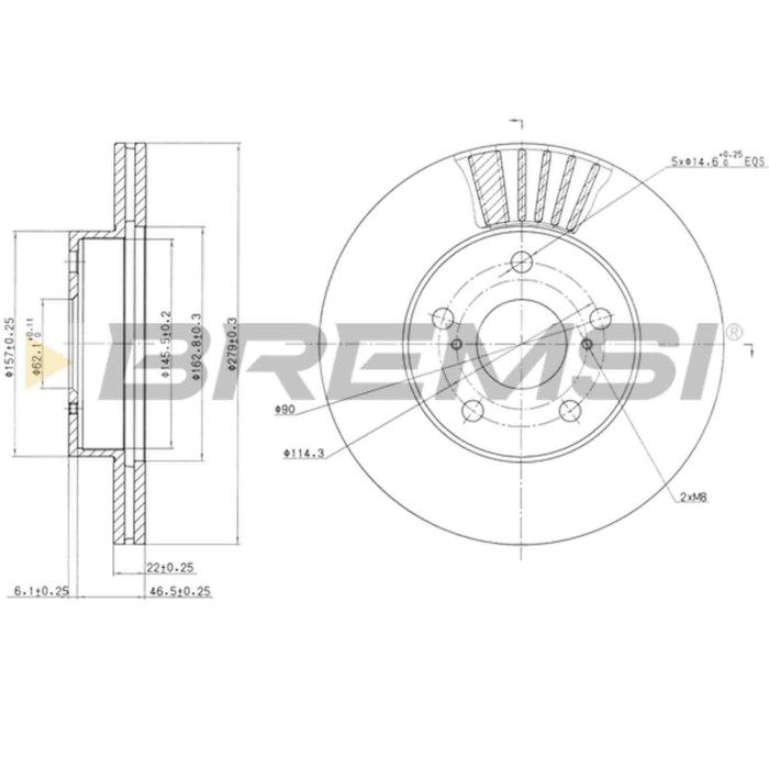 CD6777V.JPG Coppia Dischi Freno Anteriore 92080900 Toyota Previa Ventilato