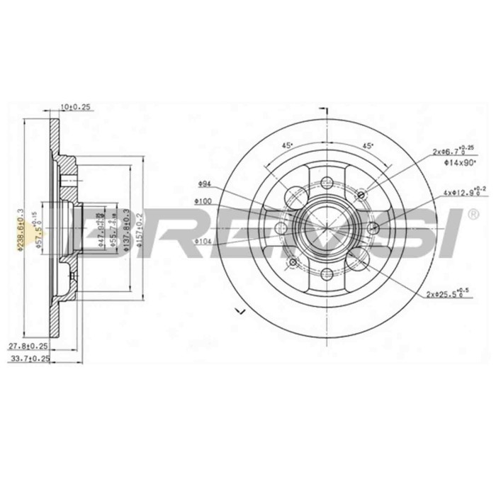 CD6785S.JPG Coppia Dischi Freno Posteriore 08683710 Acura Integra Tre Volumi Pieno