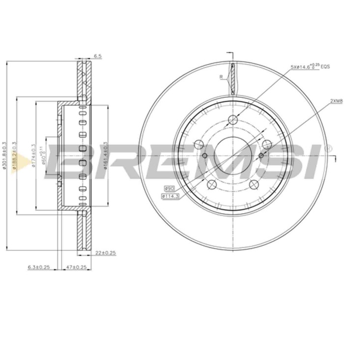 CD6793V.JPG Coppia Dischi Freno Anteriore 92180403 Toyota Supra Ventilato