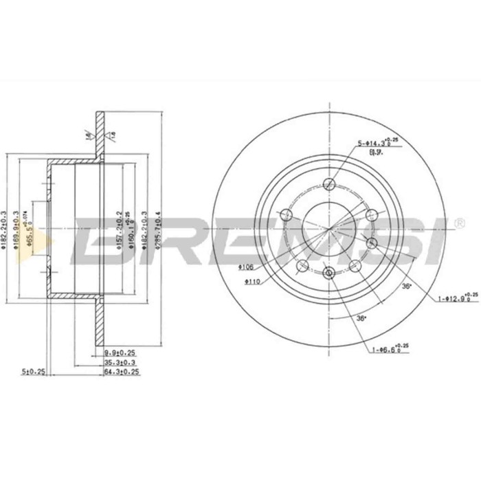 CD6811S.JPG Coppia Dischi Freno Posteriore 92075700 Opel Vectra B 2 Volumi /coda Spiovente (j96)