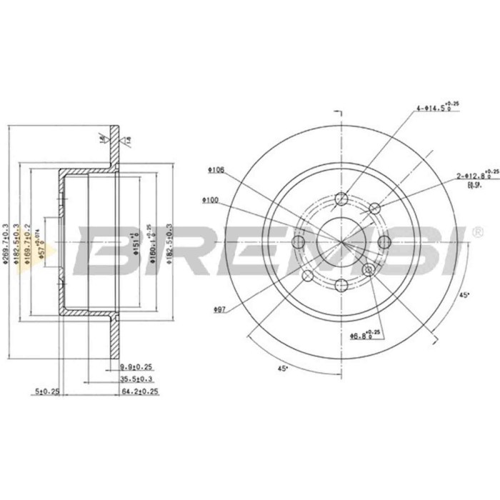 CD6814S.JPG Coppia Dischi Freno Posteriore 92075500 Opel Vectra B 2 Volumi /coda Spiovente (j96)