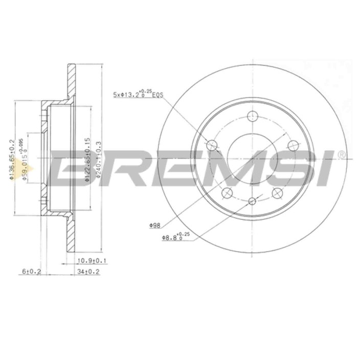 CD6818S.JPG Coppia Dischi Freno Posteriore 92083300 Alfa Romeo Gtv Spider Pieno
