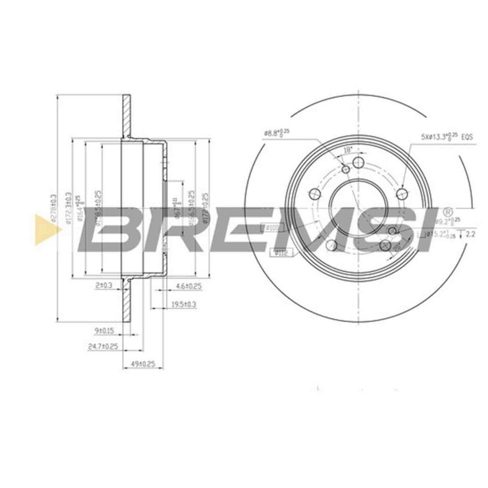 CD6819S.JPG Coppia Dischi Freno Posteriore 92032700 Mercedes-benz Classe C (w202)