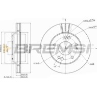CD6824V.JPG Coppia Dischi Freno Anteriore 92063000 Mitsubishi Eclipse I Eclipse Ii Ventilato