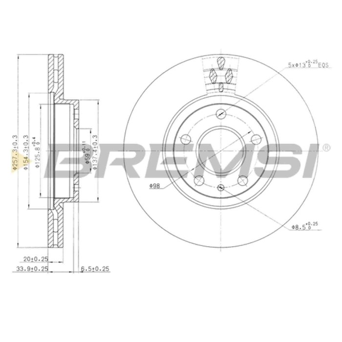 CD6827V.JPG Coppia Dischi Freno Anteriore 92083100 Alfa Romeo Spider Ventilato