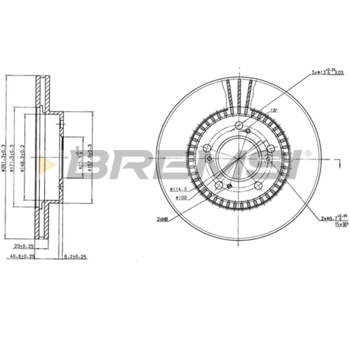 CD6829V.JPG Coppia Dischi Freno Anteriore 92101000 Honda Cr-v I (rd) Ventilato