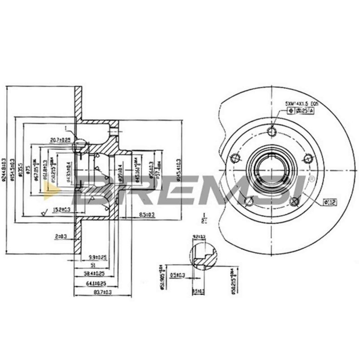 CD6830S.JPG Coppia Dischi Freno Posteriore 92072100 Audi A4 A4 Avant Pieno