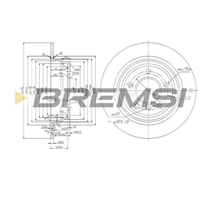 CD6835S.JPG Coppia Dischi Freno Anteriore 92076600 Bmw 5 Pieno
