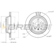 CD6836V.JPG Coppia Dischi Freno Posteriore 92075100 Bmw 5 5 Touring Nero