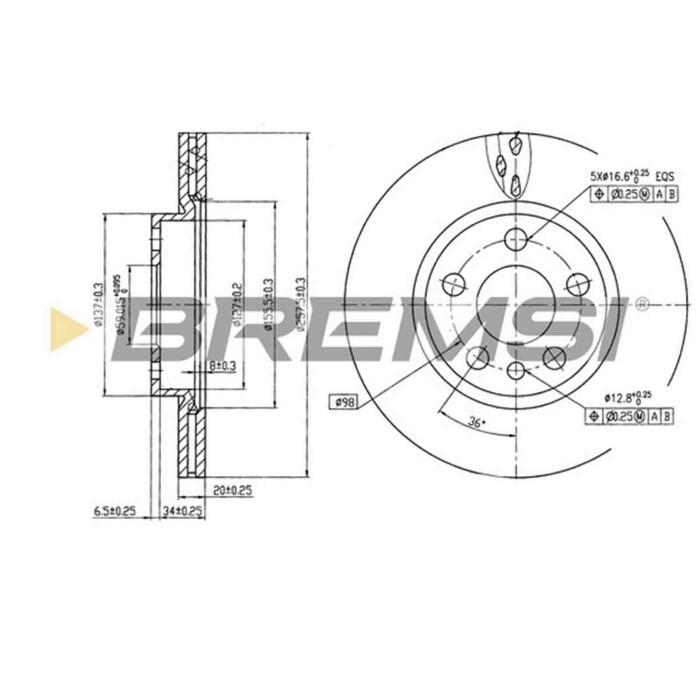 CD6842V.JPG Coppia Dischi Freno Anteriore 92088000 Citroen Jumpy I (u6u)