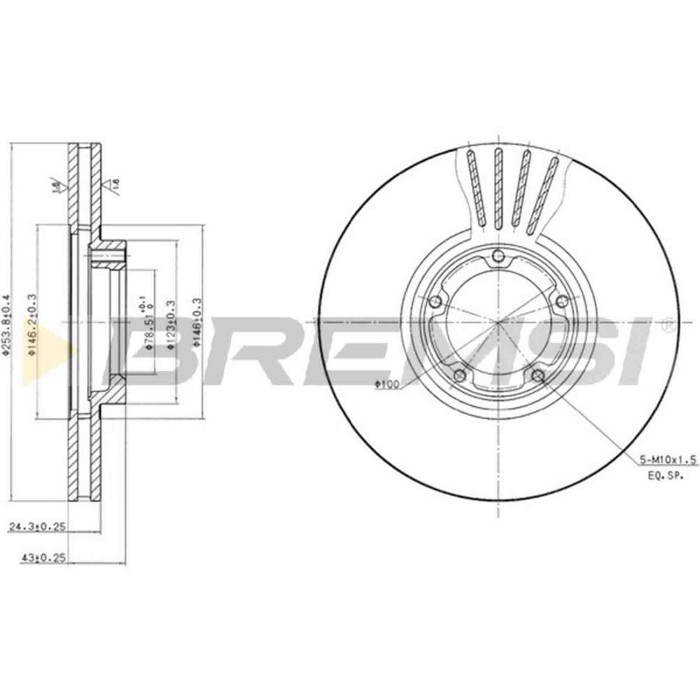 CD6848V.JPG Coppia Dischi Freno Anteriore 92088100 Ford Transit Autobus Transit Furgonato Transit Pianale Piatto/telaio Transit 