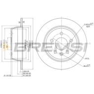 CD6861S.JPG Coppia Dischi Freno Posteriore 92074500 Mercedes-benz Vito Autobus Classe V Vito Furgonato Nero