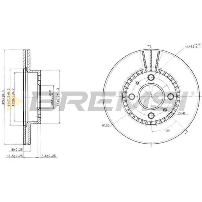 CD6867V.JPG Coppia Dischi Freno Anteriore 92091000 Nissan Almera I Hatchback Almera I Ventilato