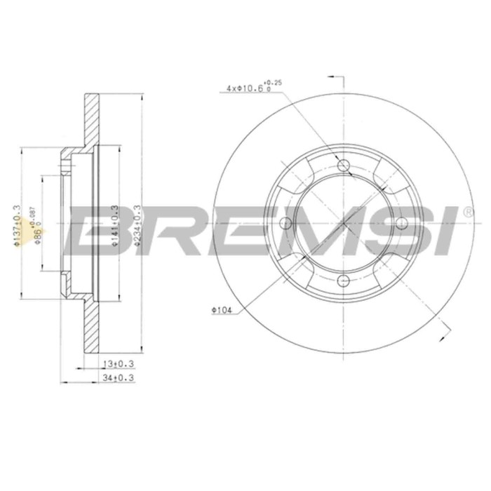 CD6947S.JPG Coppia Dischi Freno Anteriore 92089500 Mitsubishi Colt Iii (c5a) Pieno